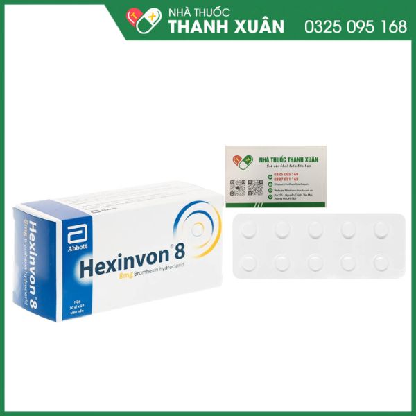 Hexinvon 8 - Điều trị viêm phế quản cấp tính và mạn tính, các bệnh phổi - phế quản mạn tính